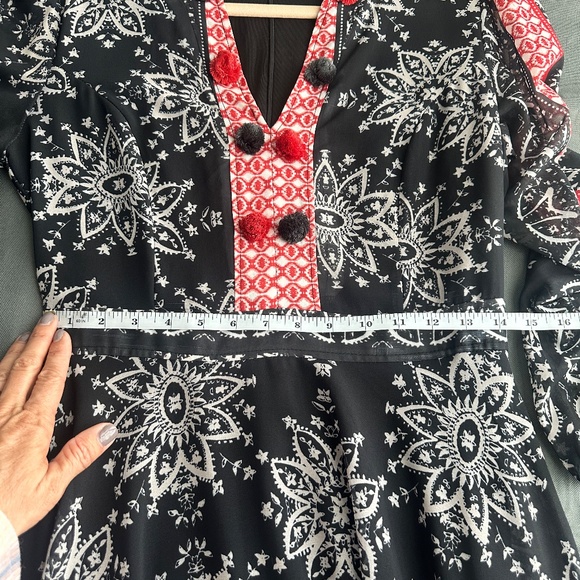 Sheryl Crow Boho Floral Print Maxi Dress with Sheer Sleeves - Picture 15 of 16